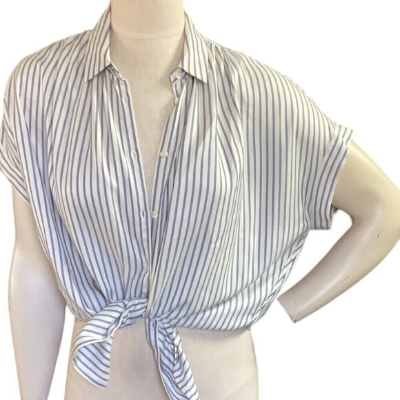 Madewell Central Shirt in Dalton Stripe Sz S #149H - Picture 3 of 9